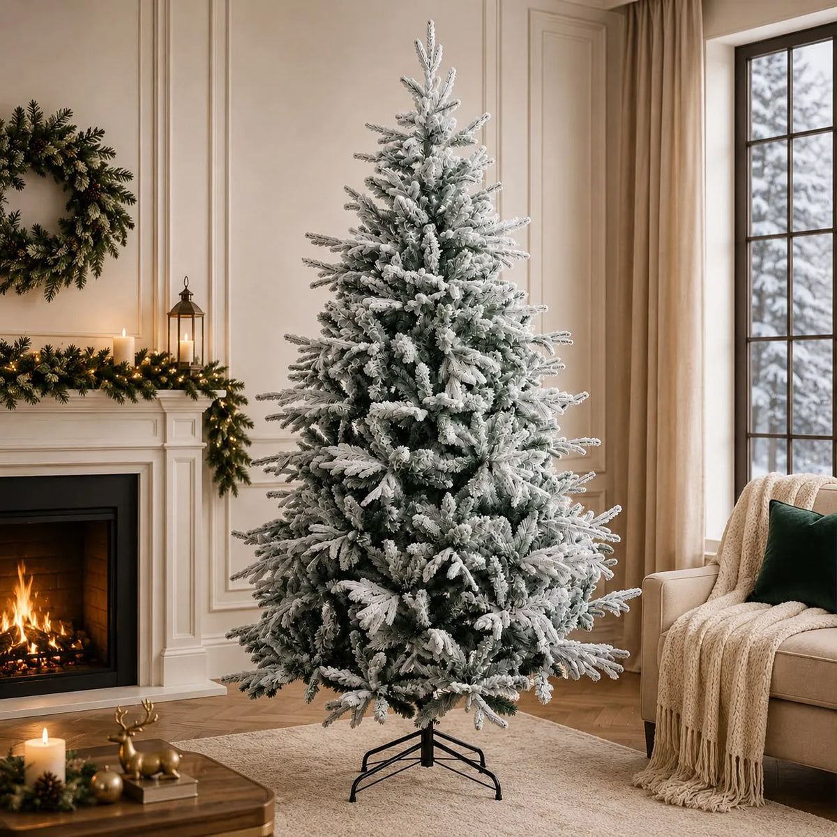 Árvore de Natal Nevada 870 Galhos 2,10m