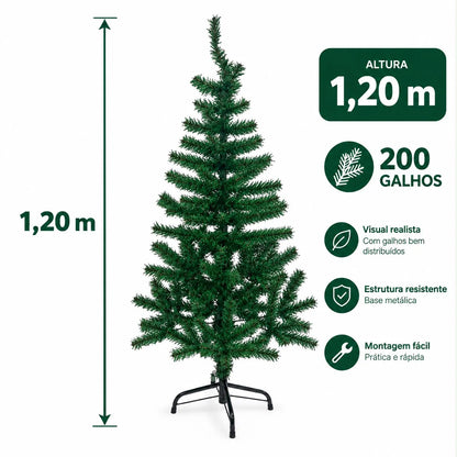 Árvore de Natal 200 Galhos 1,20m