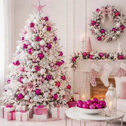 Kit Bolas de Natal Pink Encanto 5,5cm