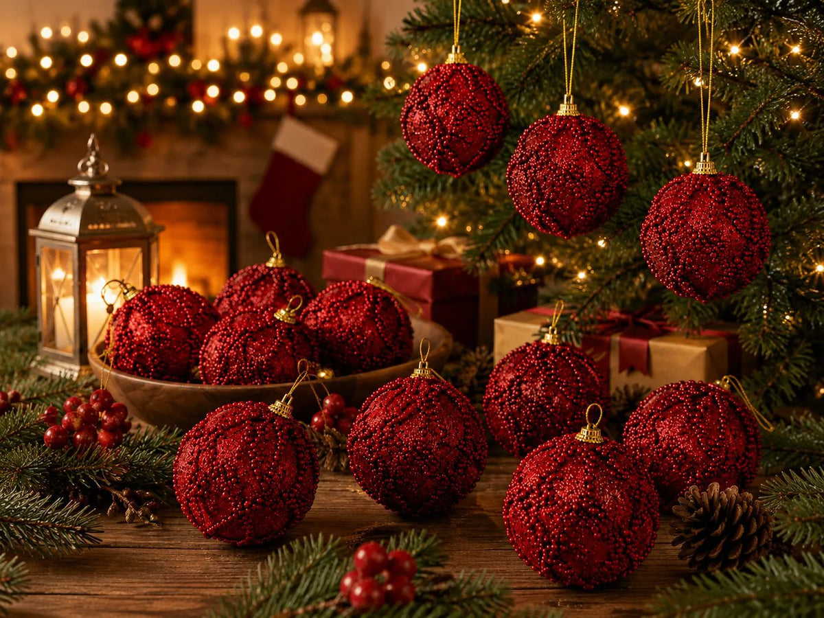 Kit Bolas de Natal Rubi 8cm