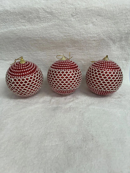 Kit Bolas de Natal Vermelhas Luxo 9,5cm