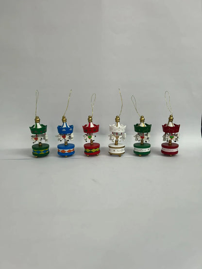 Kit Enfeites de Natal Carrossel 8cm