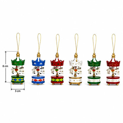 Kit Enfeites de Natal Carrossel 8cm